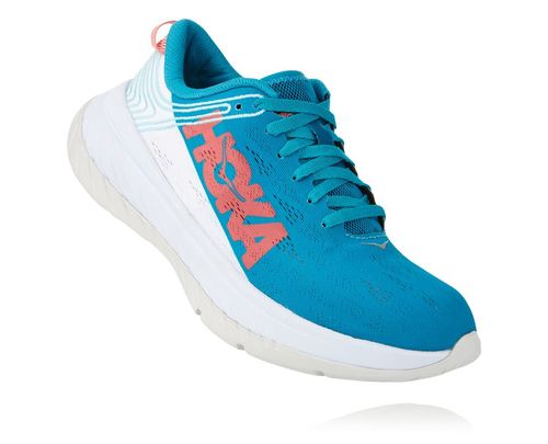 Hoka One One Dame Carbon X Road Løpesko Caribbean Sea/Hvit Norge-38YTA